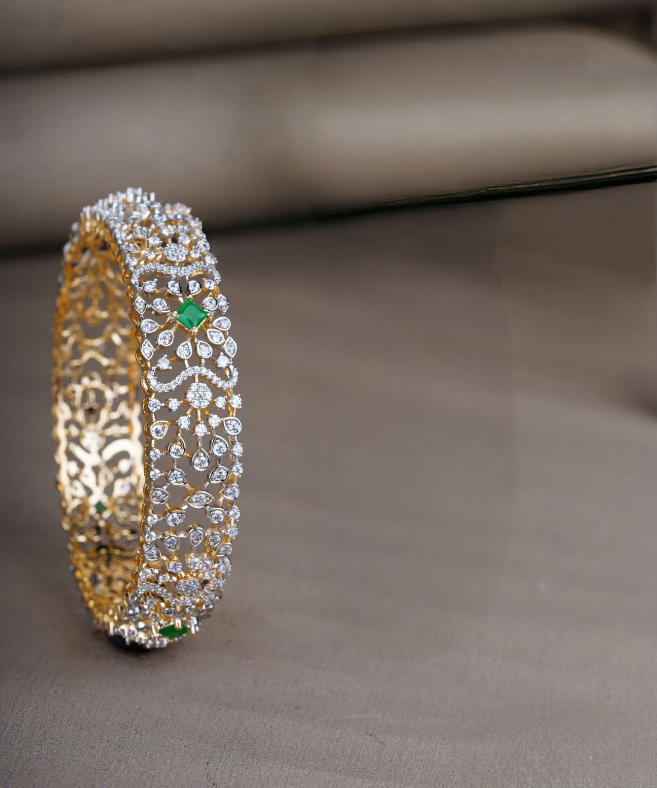 Premium diamond finish statement bangle product code B180