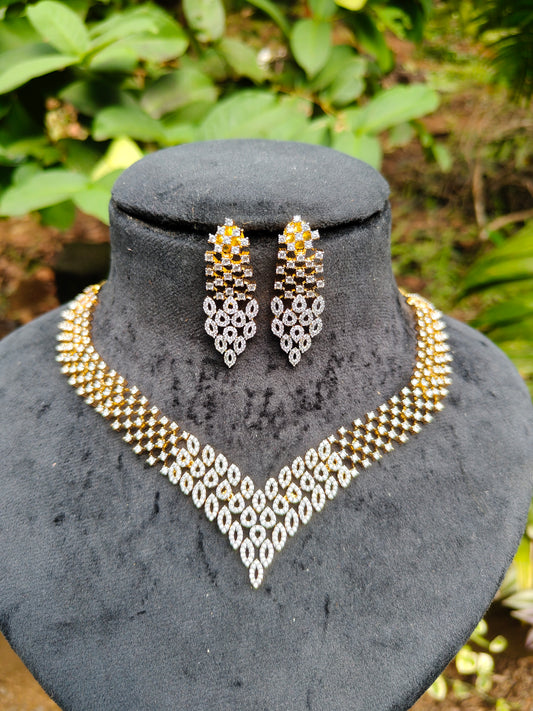 Premium daimond finish bridal necklace product code D02