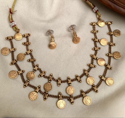 Premium 2layer coin choker set product code T34