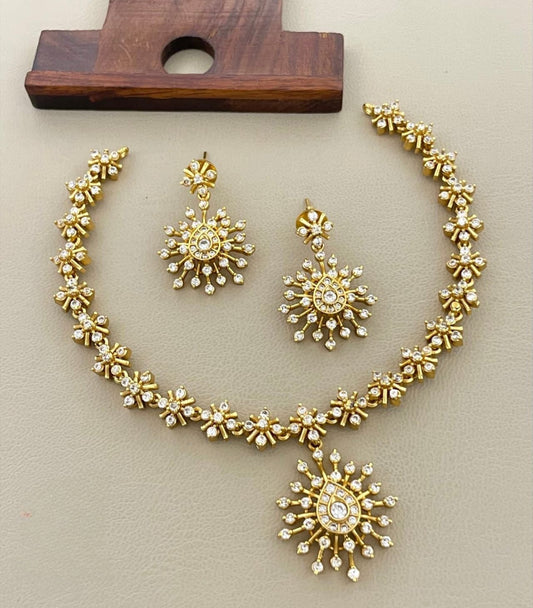 Premium ad floral necklace set